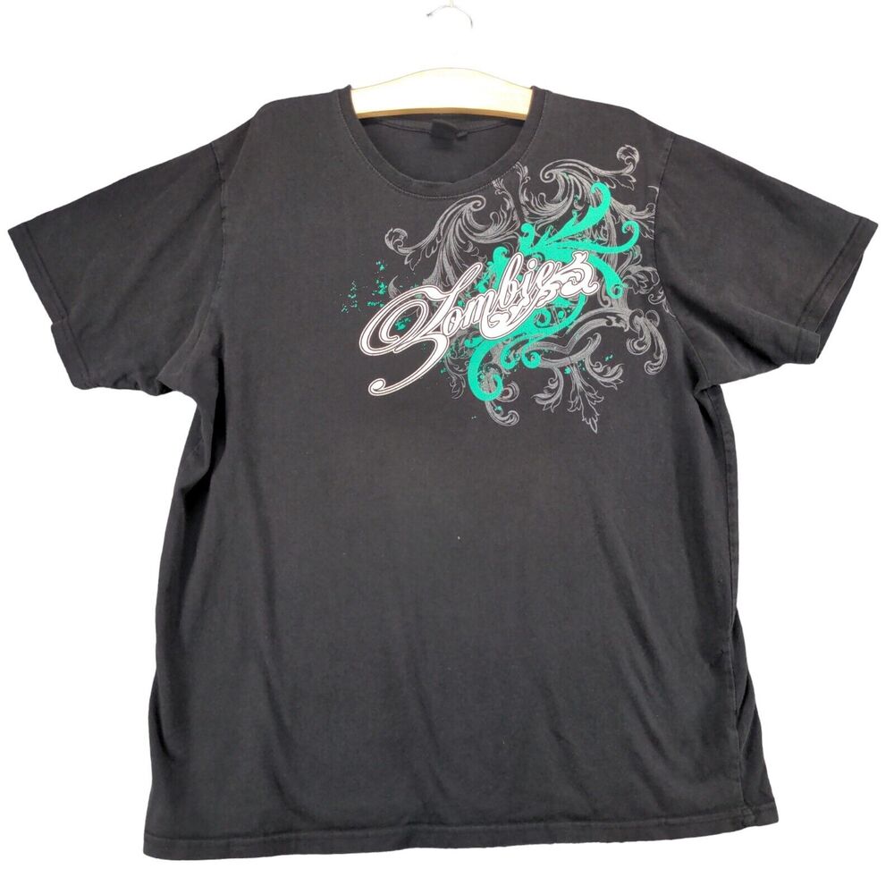 Zombies T-Shirt Womens 2XL Short Sleeve Black Crew Neck Regular Fit Graphic